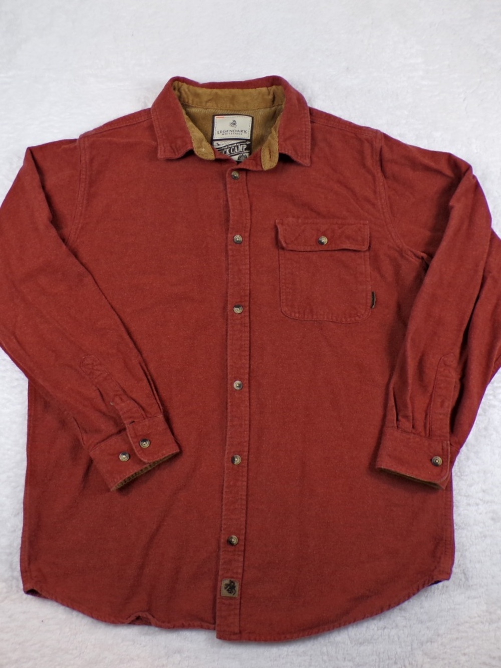 Legendary White Tails The Original Buck Men's Flannel Shirt Size LT Red/Brown